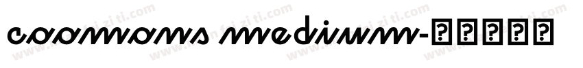 coomons medium字体转换